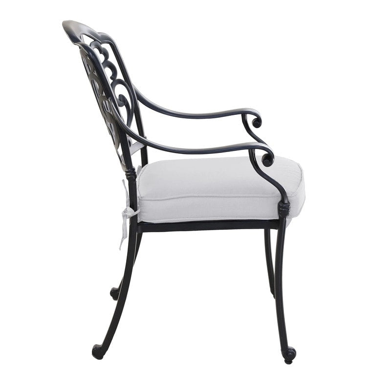 Fauteuil en aluminium thermolaqué Saybrook avec coussin, lot de 2