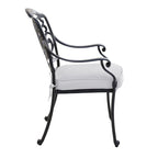 Fauteuil en aluminium thermolaqué Saybrook avec coussin, lot de 2