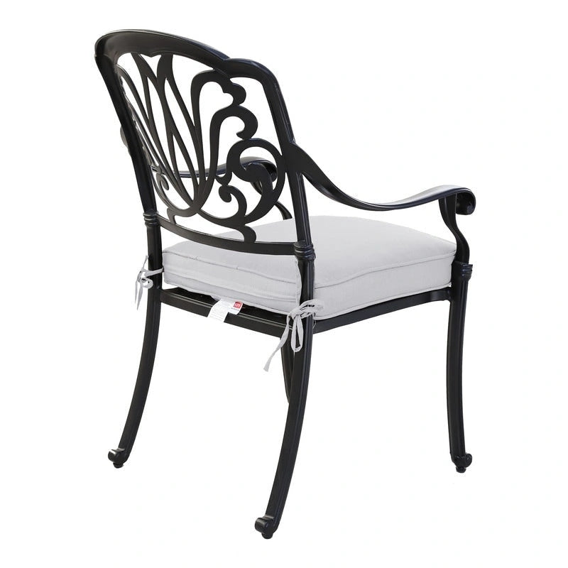 Fauteuil en aluminium thermolaqué Saybrook avec coussin, lot de 2