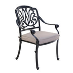 Fauteuil en aluminium thermolaqué Saybrook avec coussin, lot de 2