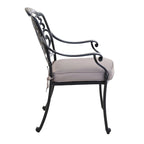 Fauteuil en aluminium thermolaqué Saybrook avec coussin, lot de 2