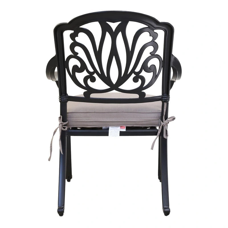 Fauteuil en aluminium thermolaqué Saybrook avec coussin, lot de 2