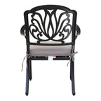 Fauteuil en aluminium thermolaqué Saybrook avec coussin, lot de 2