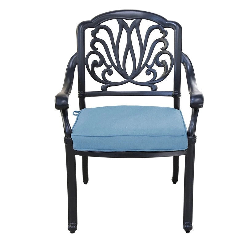 Fauteuil en aluminium thermolaqué Saybrook avec coussin, lot de 2