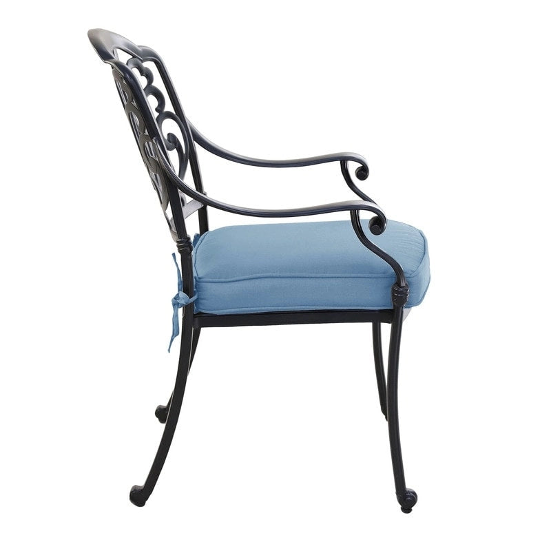 Fauteuil en aluminium thermolaqué Saybrook avec coussin, lot de 2