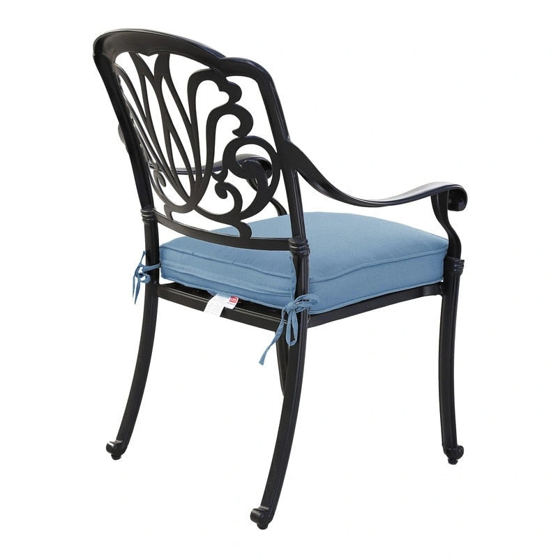 Fauteuil en aluminium thermolaqué Saybrook avec coussin, lot de 2