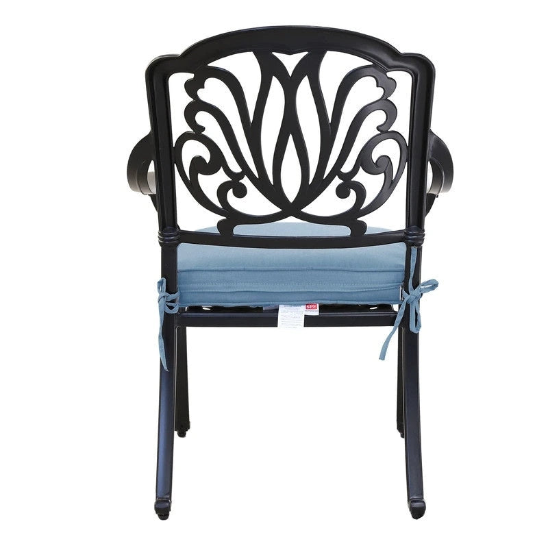 Fauteuil en aluminium thermolaqué Saybrook avec coussin, lot de 2