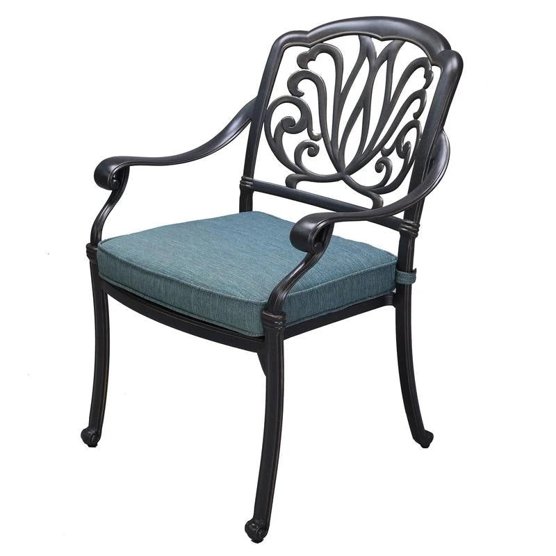 Fauteuil en aluminium thermolaqué Saybrook avec coussin, lot de 2