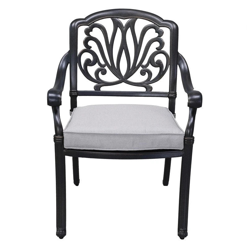 Fauteuil en aluminium thermolaqué Saybrook avec coussin, lot de 2