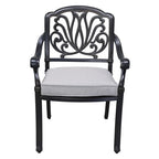 Fauteuil en aluminium thermolaqué Saybrook avec coussin, lot de 2