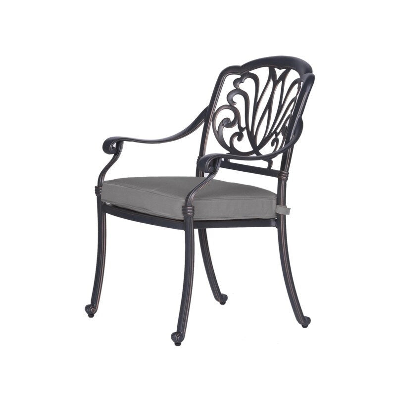 Fauteuil en aluminium thermolaqué Saybrook avec coussin, lot de 2