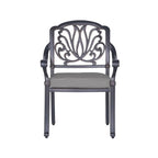 Fauteuil en aluminium thermolaqué Saybrook avec coussin, lot de 2