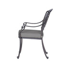 Fauteuil en aluminium thermolaqué Saybrook avec coussin, lot de 2