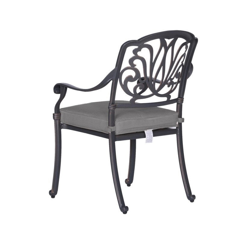 Fauteuil en aluminium thermolaqué Saybrook avec coussin, lot de 2