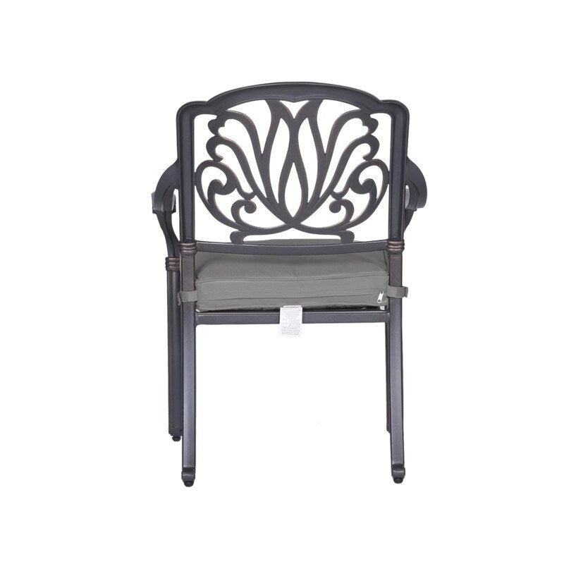 Fauteuil en aluminium thermolaqué Saybrook avec coussin, lot de 2