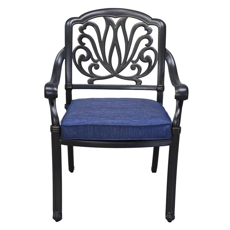 Fauteuil en aluminium thermolaqué Saybrook avec coussin, lot de 2
