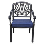 Fauteuil en aluminium thermolaqué Saybrook avec coussin, lot de 2