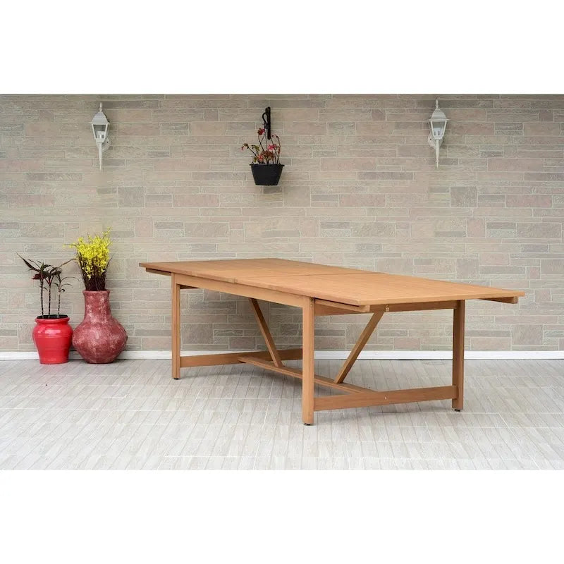 Ensemble de salle à manger de patio Amazonia Oscar 11 pièces en eucalyptus - 11 pièces