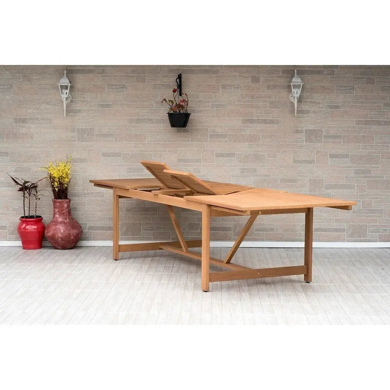 Ensemble de salle à manger de patio Amazonia Oscar 11 pièces en eucalyptus - 11 pièces