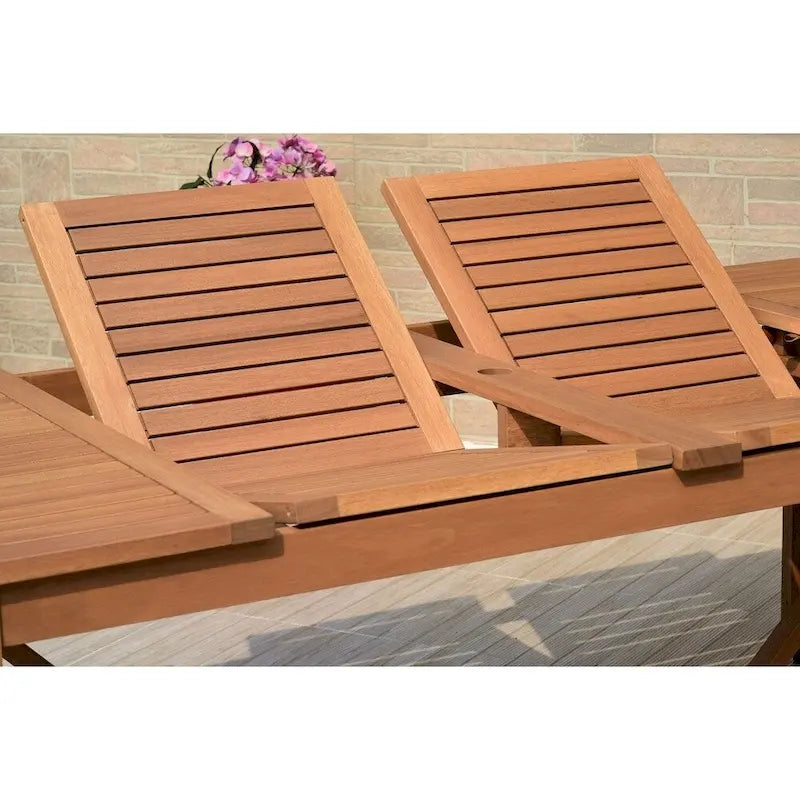 Ensemble de salle à manger de patio Amazonia Oscar 11 pièces en eucalyptus - 11 pièces