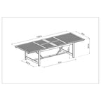 Ensemble de salle à manger de patio Amazonia Oscar 11 pièces en eucalyptus - 11 pièces