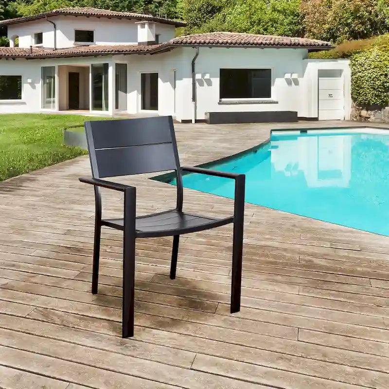 Ensemble de salle à manger de patio Amazonia Oscar 11 pièces en eucalyptus - 11 pièces