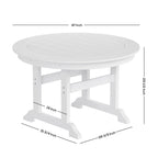 Ensemble de salle à manger extérieur 5 pièces rond Polytrends Altura en polyéthylène écologique résistant aux intempéries