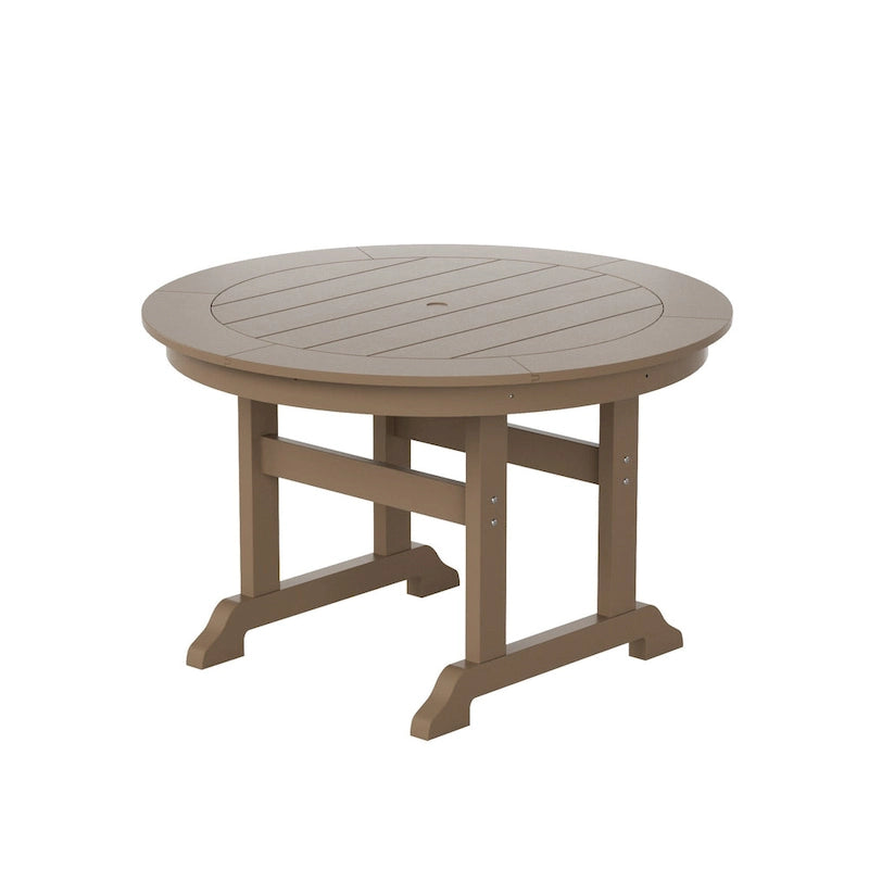 Ensemble de salle à manger extérieur 5 pièces rond Polytrends Altura en polyéthylène écologique résistant aux intempéries