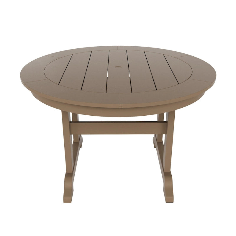 Ensemble de salle à manger extérieur 5 pièces rond Polytrends Altura en polyéthylène écologique résistant aux intempéries