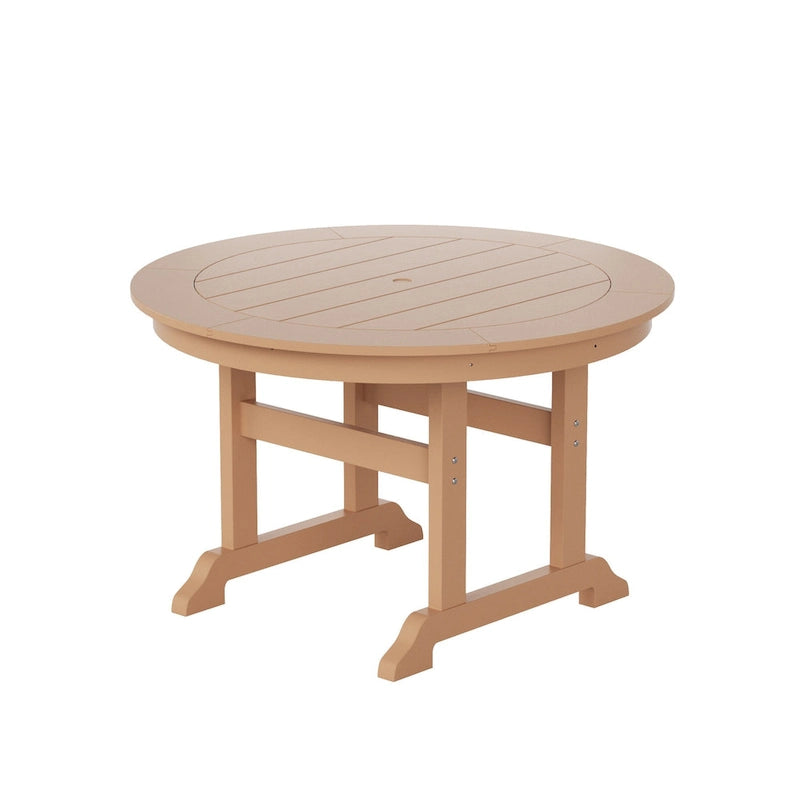 Ensemble de salle à manger extérieur 5 pièces rond Polytrends Altura en polyéthylène écologique résistant aux intempéries