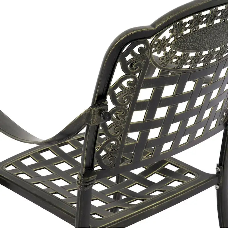 Ensemble de salle à manger d'extérieur Clihome 5 pièces en fonte d'aluminium