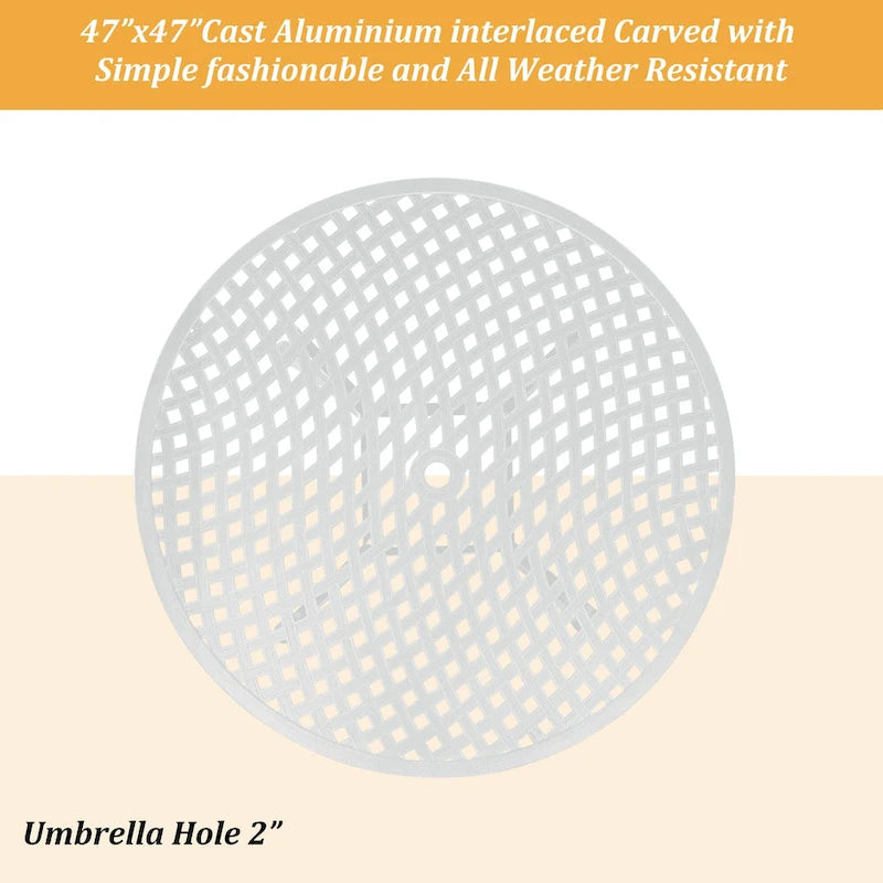 Ensemble de salle à manger d'extérieur Clihome 5 pièces en fonte d'aluminium