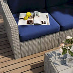 Ensemble de conversation de patio sectionnel 7 pièces