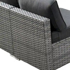 HOOOWOOO Ensemble de 8 chaises pivotantes d'extérieur avec table basse