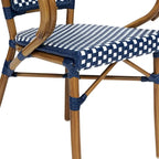 Lot de 4 chaises de bistrot Paris tout temps avec cadres métalliques imprimés bambou - N/A