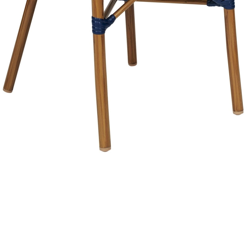 Lot de 4 chaises de bistrot Paris tout temps avec cadres métalliques imprimés bambou - N/A