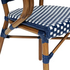 Lot de 4 chaises de bistrot Paris tout temps avec cadres métalliques imprimés bambou - N/A
