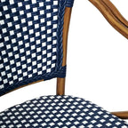 Lot de 4 chaises de bistrot Paris tout temps avec cadres métalliques imprimés bambou - N/A