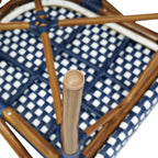Lot de 4 chaises de bistrot Paris tout temps avec cadres métalliques imprimés bambou - N/A