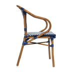 Lot de 4 chaises de bistrot Paris tout temps avec cadres métalliques imprimés bambou - N/A