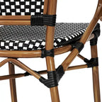Lot de 4 chaises de bistrot Paris tout temps avec cadres métalliques imprimés bambou - N/A