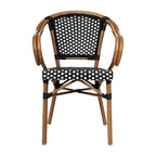 Lot de 4 chaises de bistrot Paris tout temps avec cadres métalliques imprimés bambou - N/A