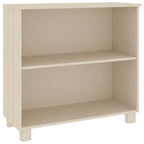 Buffet en pin massif et MDF gris foncé/marron miel/blanc avec 2 étagères ouvertes et fixation murale