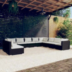 vidaXL Salon de jardin modulaire d'extérieur en résine tressée - 70 x 70 x 60,5 cm