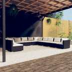 vidaXL Salon de jardin modulaire d'extérieur en résine tressée - 70 x 70 x 60,5 cm
