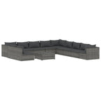 vidaXL Salon de jardin modulaire d'extérieur en résine tressée - 70 x 70 x 60,5 cm