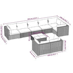 vidaXL Salon de jardin modulaire d'extérieur en résine tressée - 70 x 70 x 60,5 cm