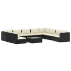 vidaXL Salon de jardin modulaire d'extérieur en résine tressée - 70 x 70 x 60,5 cm