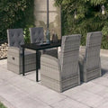 vidaXL Ensemble de salle à manger d'extérieur pour patio, table et chaises de jardin