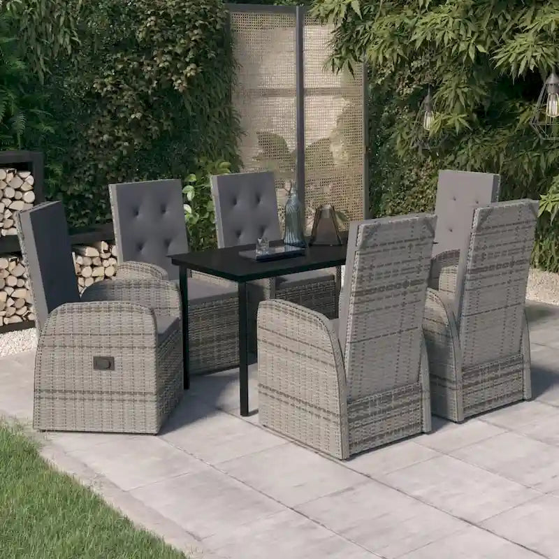 vidaXL Ensemble de salle à manger d'extérieur pour patio, table et chaises de jardin